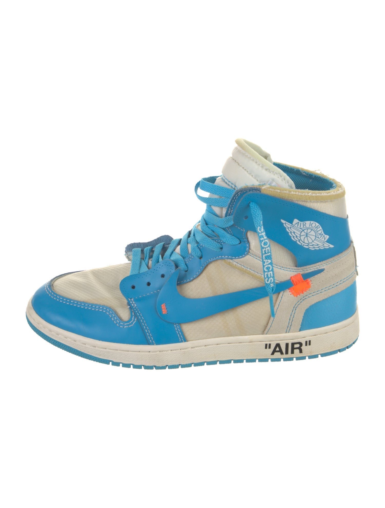 Off-White x Jordan 1 Retro High University Blue Sneakers
