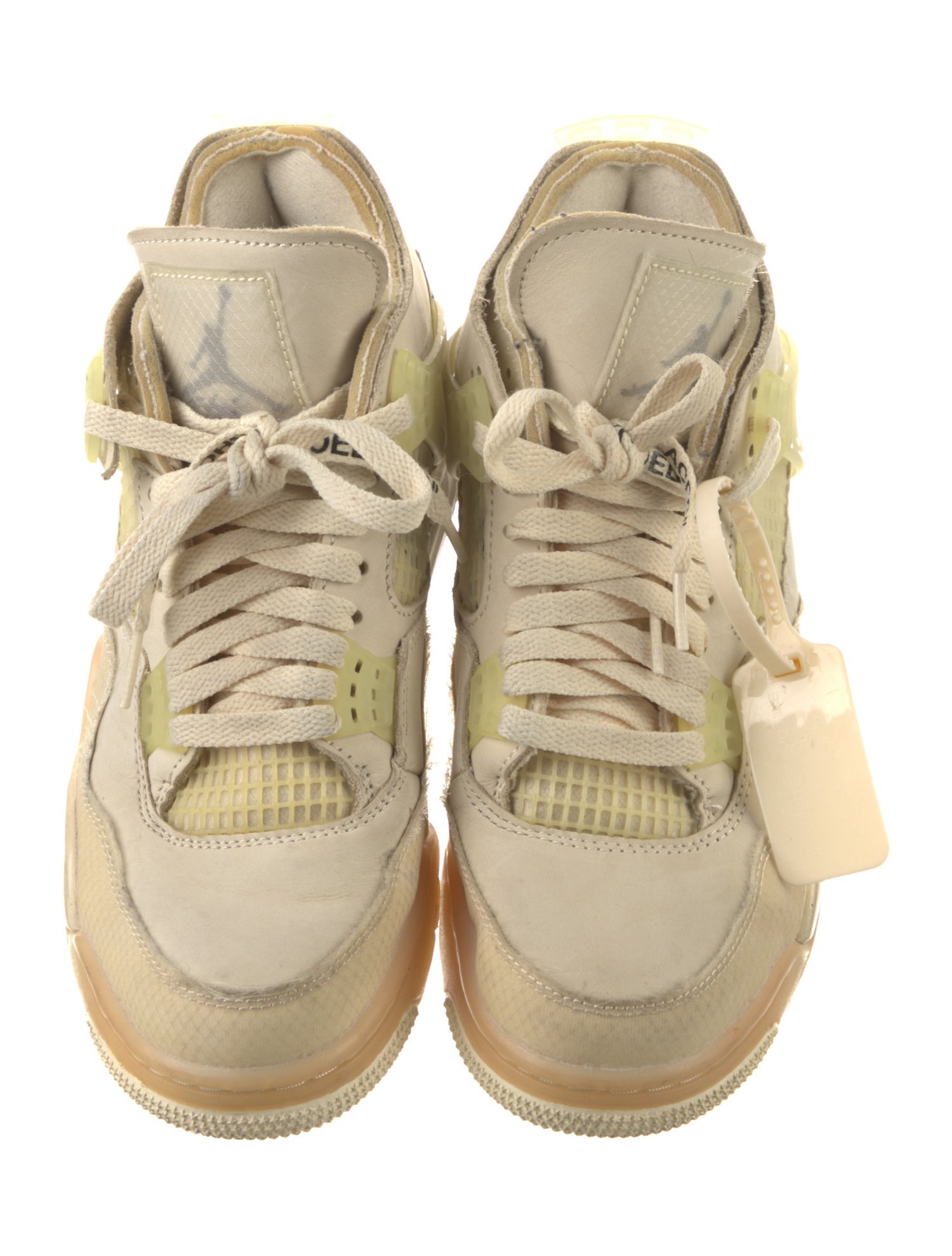 Off-White x Jordan 4 Retro Sail Wedge Sneakers