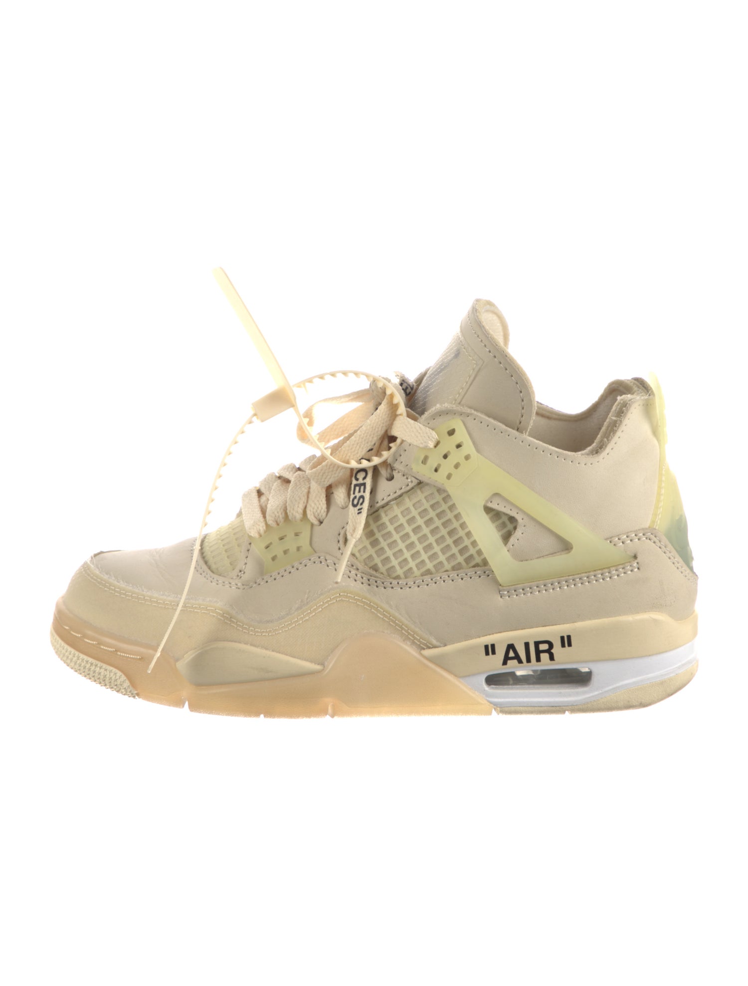 Off-White x Jordan 4 Retro 'Sail' (W) Athletic Sneakers