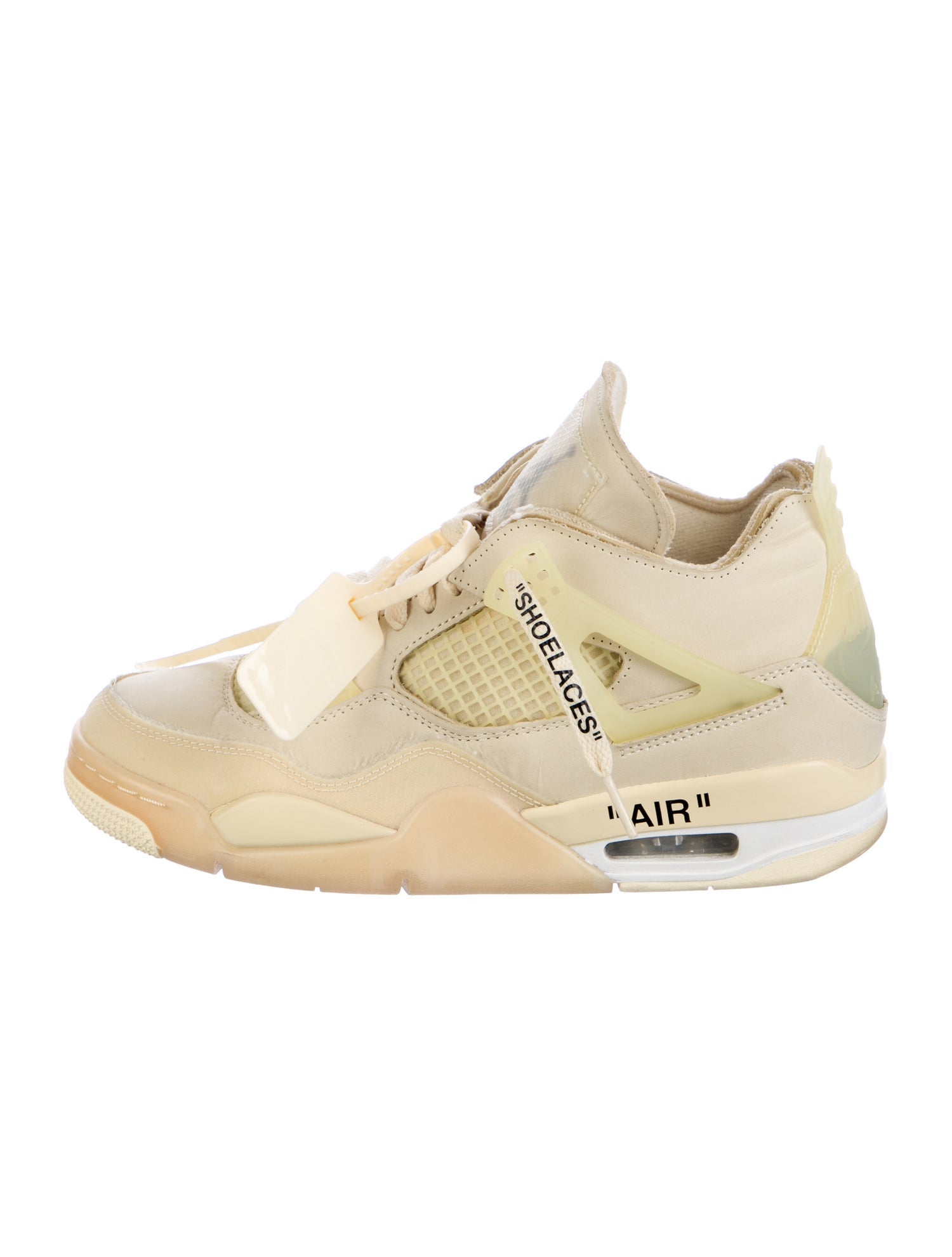 Off-White x Jordan 4 Retro 'Sail' (W) Wedge Sneakers