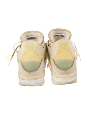 Off-White x Jordan 4 Retro 'Sail' Athletic Sneakers