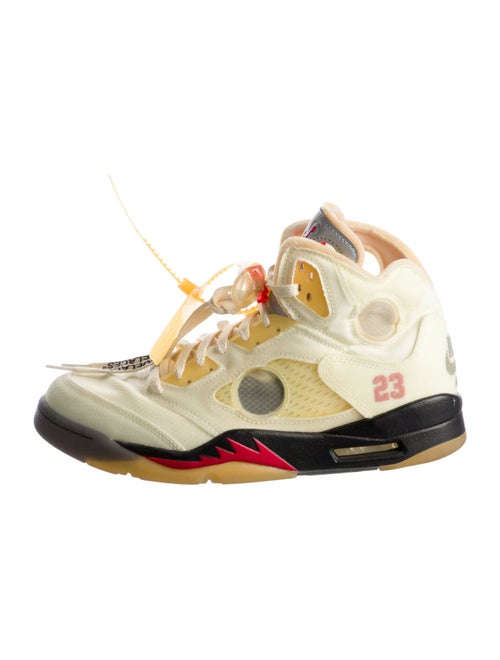 Off-White x Jordan 5 Retro 'Sail' Sneakers