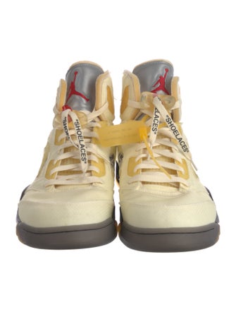 Off-White x Jordan 5 Retro 'Sail' Sneakers