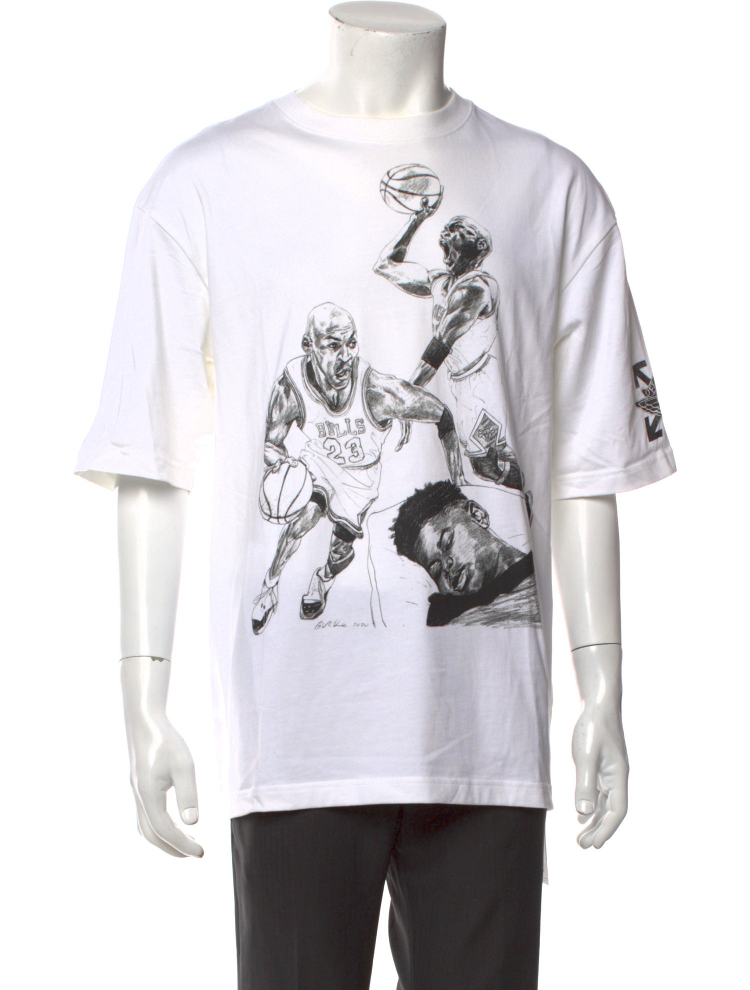 Off-White x Jordan Graphic Print Crew Neck T-Shirt