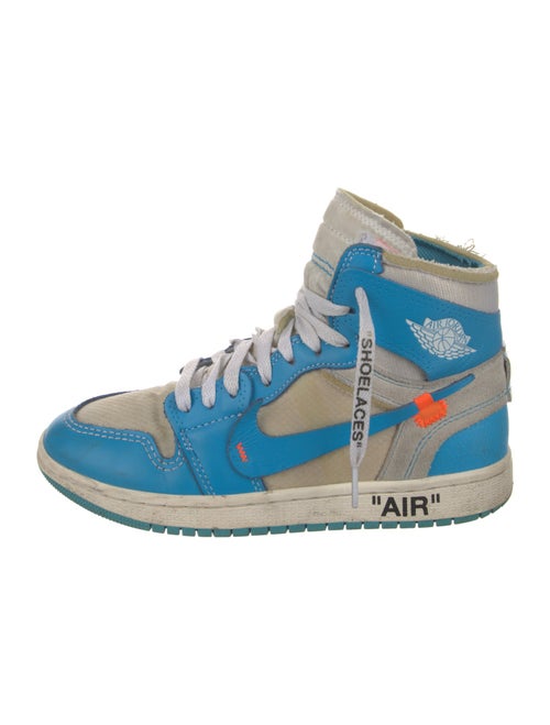 Off-White x Jordan 1 Retro High University Blue Athletic Sneakers