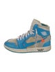 Off-White x Jordan 1 Retro High University Blue Athletic Sneakers