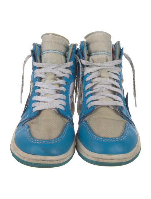 Off-White x Jordan 1 Retro High University Blue Athletic Sneakers