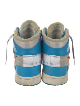 Off-White x Jordan 1 Retro High University Blue Athletic Sneakers