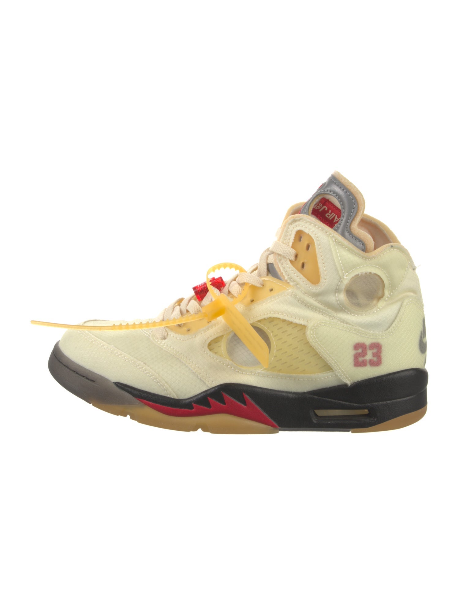 Off-White x Jordan 5 Retro 'Sail' Athletic Sneakers