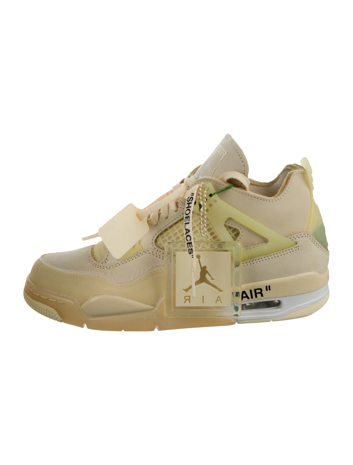 Off-White x Jordan 4 Retro 'Sail' (W) Athletic Sneakers