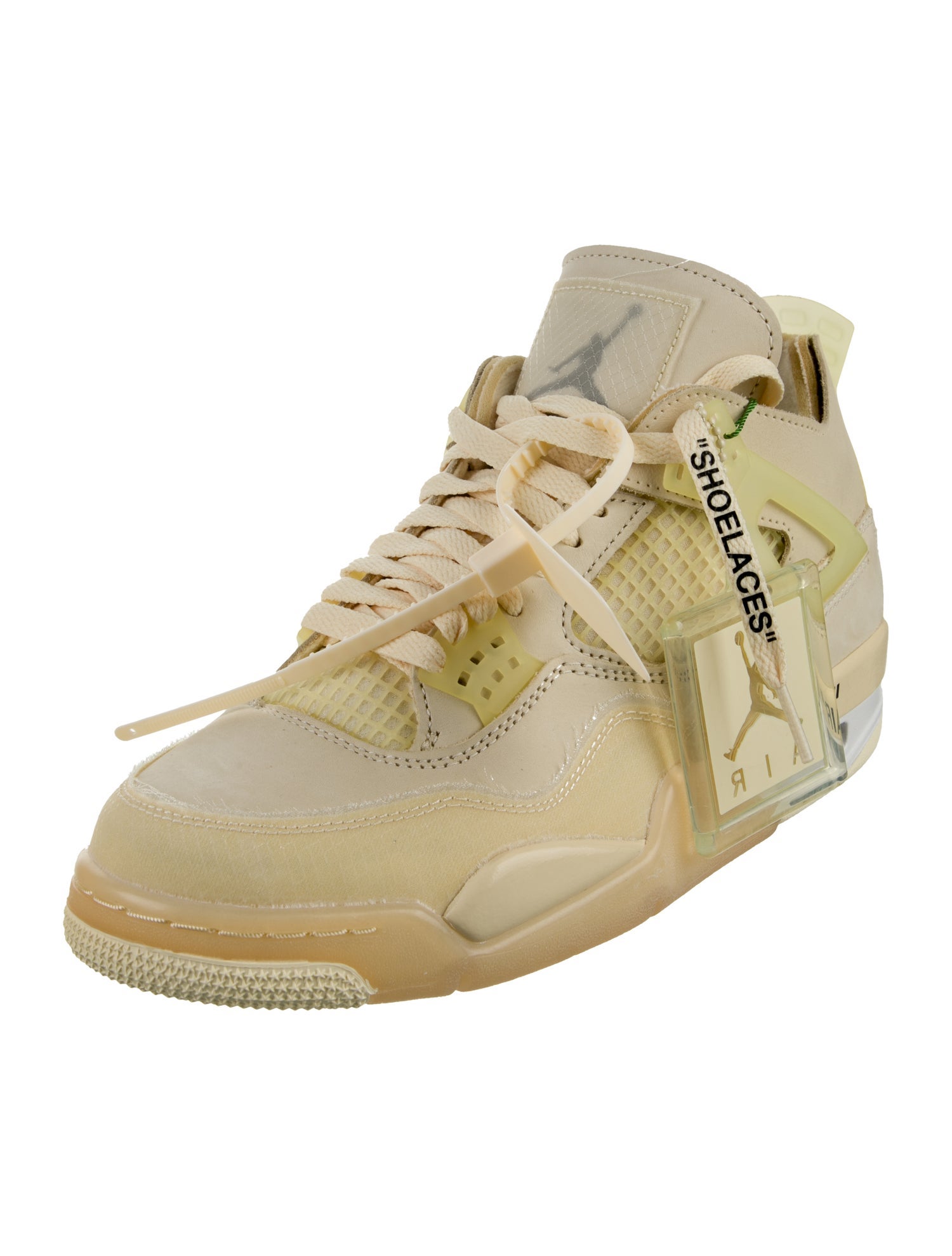 Off-White x Jordan 4 Retro 'Sail' (W) Athletic Sneakers