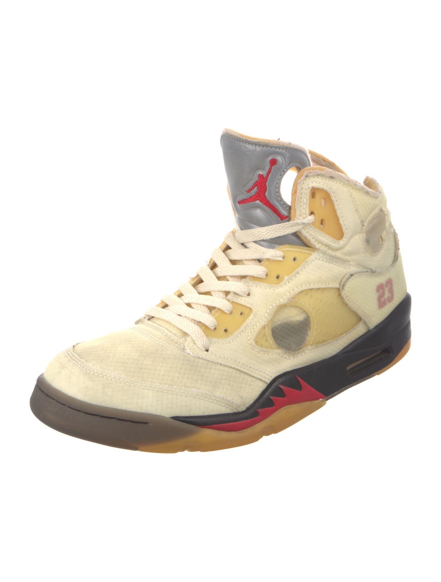 Off-White x Jordan 5 Retro 'Sail' Sneakers