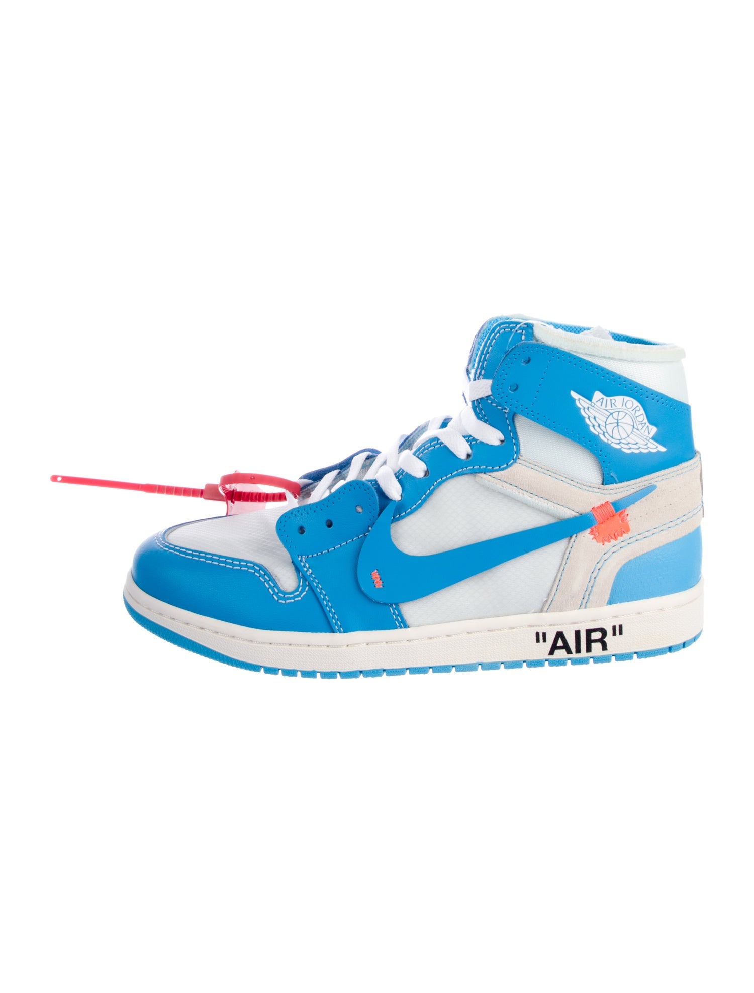 Off-White x Jordan 1 Retro High 'University Blue' Sneakers w/ Tags