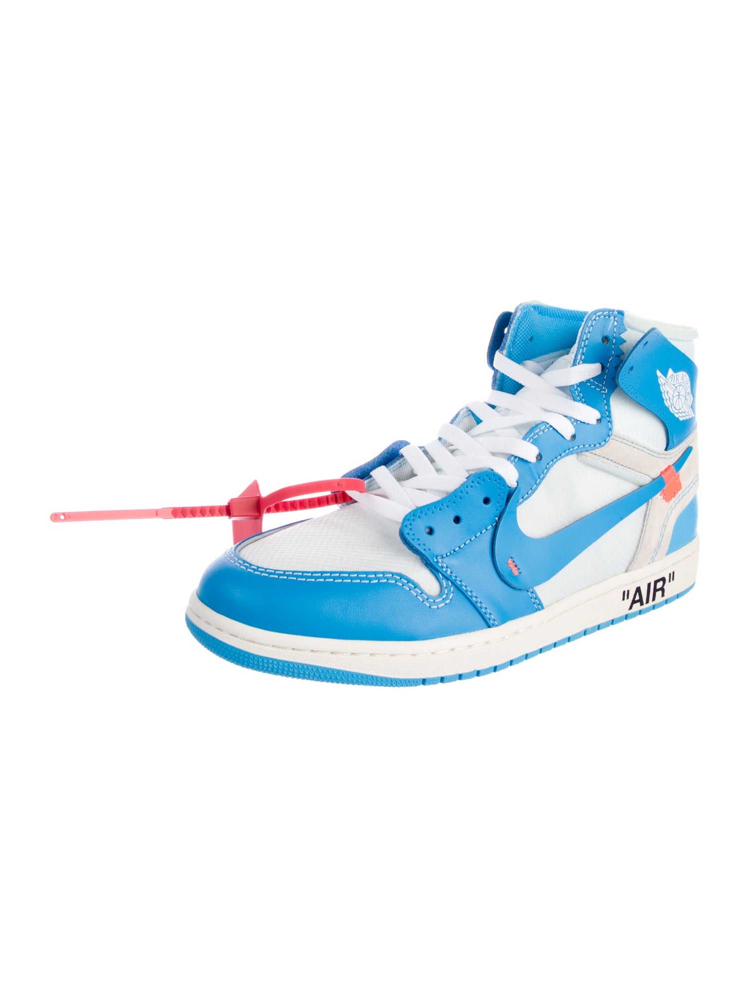 Off-White x Jordan 1 Retro High 'University Blue' Sneakers w/ Tags