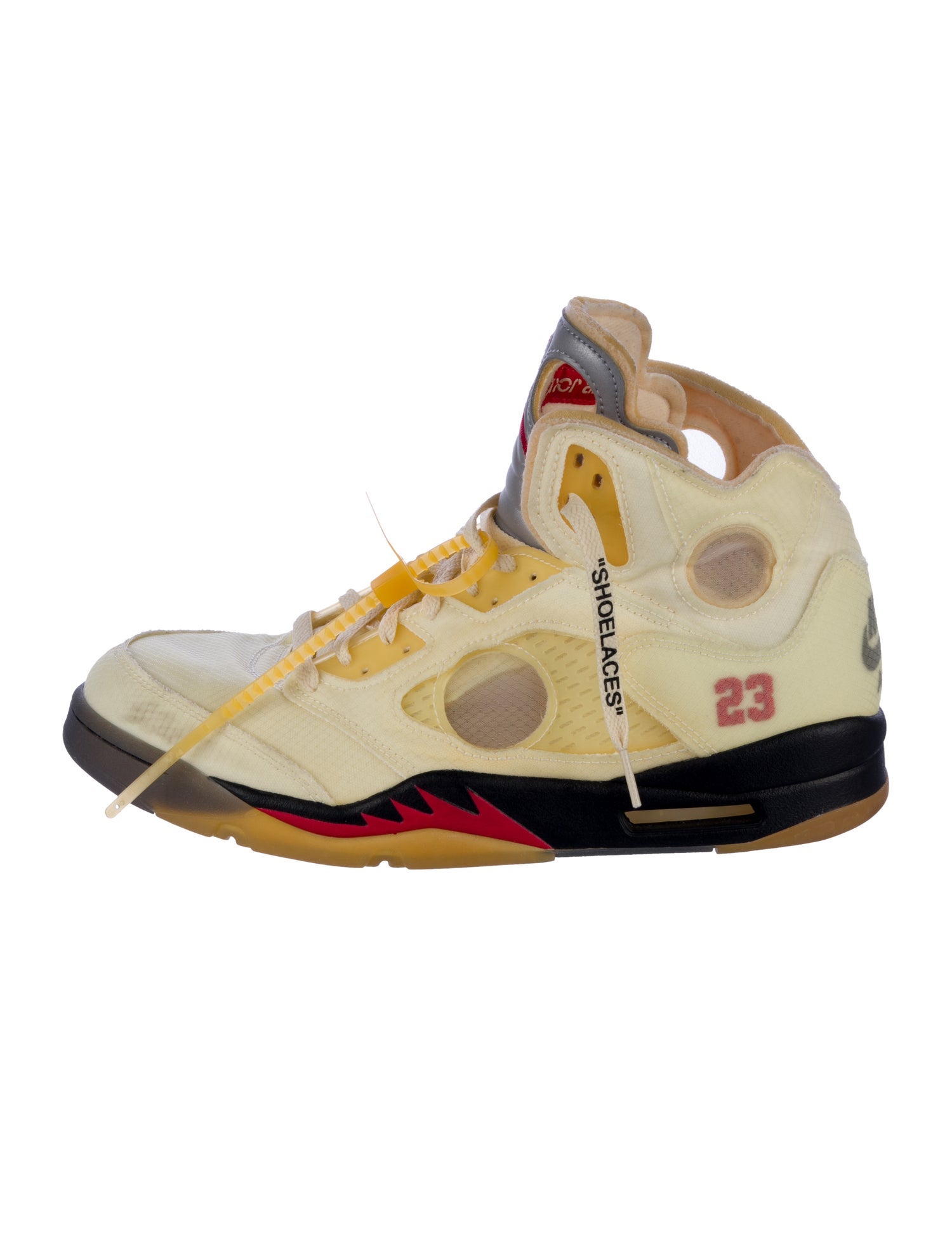 Off-White x Jordan 5 Retro 'Sail' Sneakers
