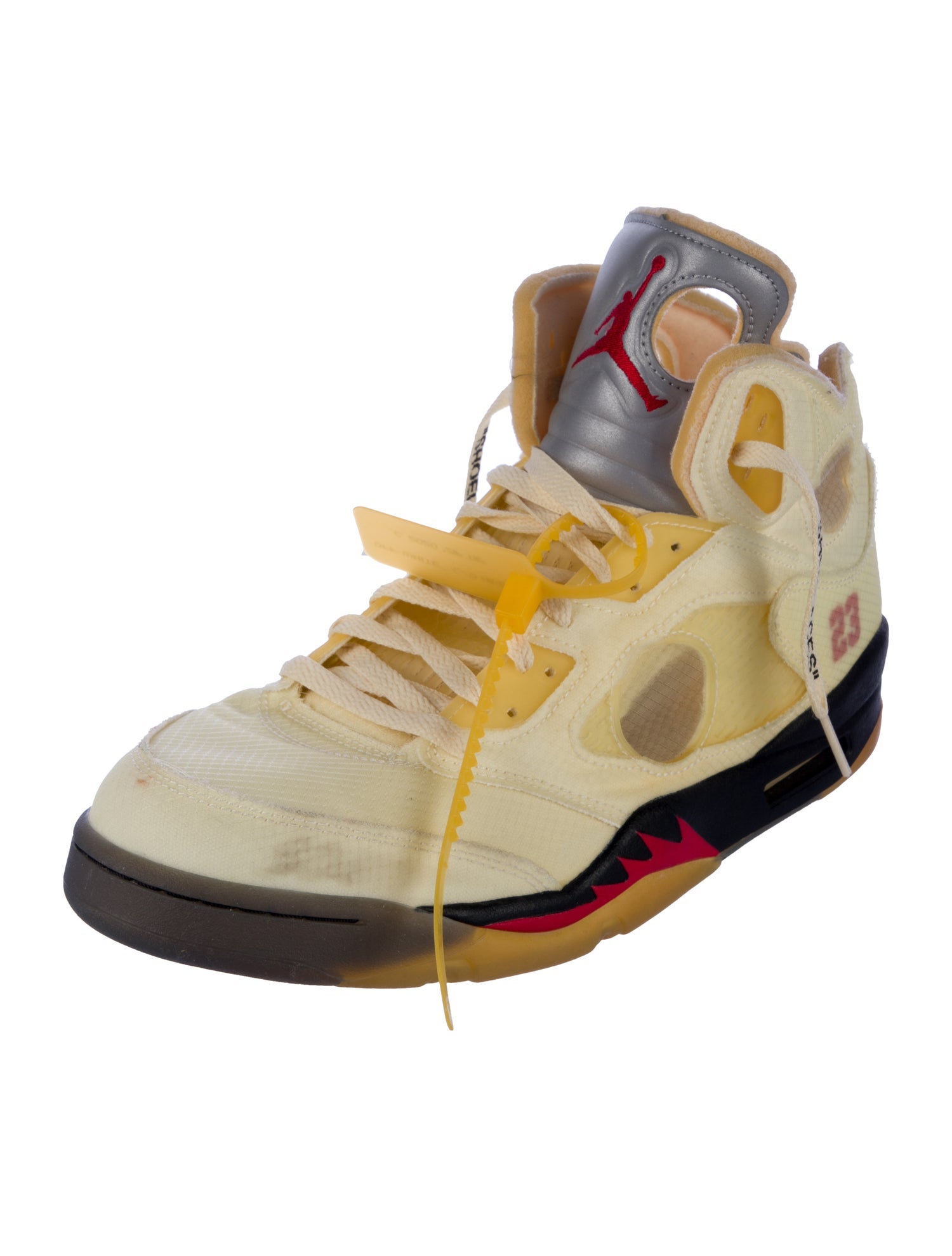 Off-White x Jordan 5 Retro 'Sail' Sneakers