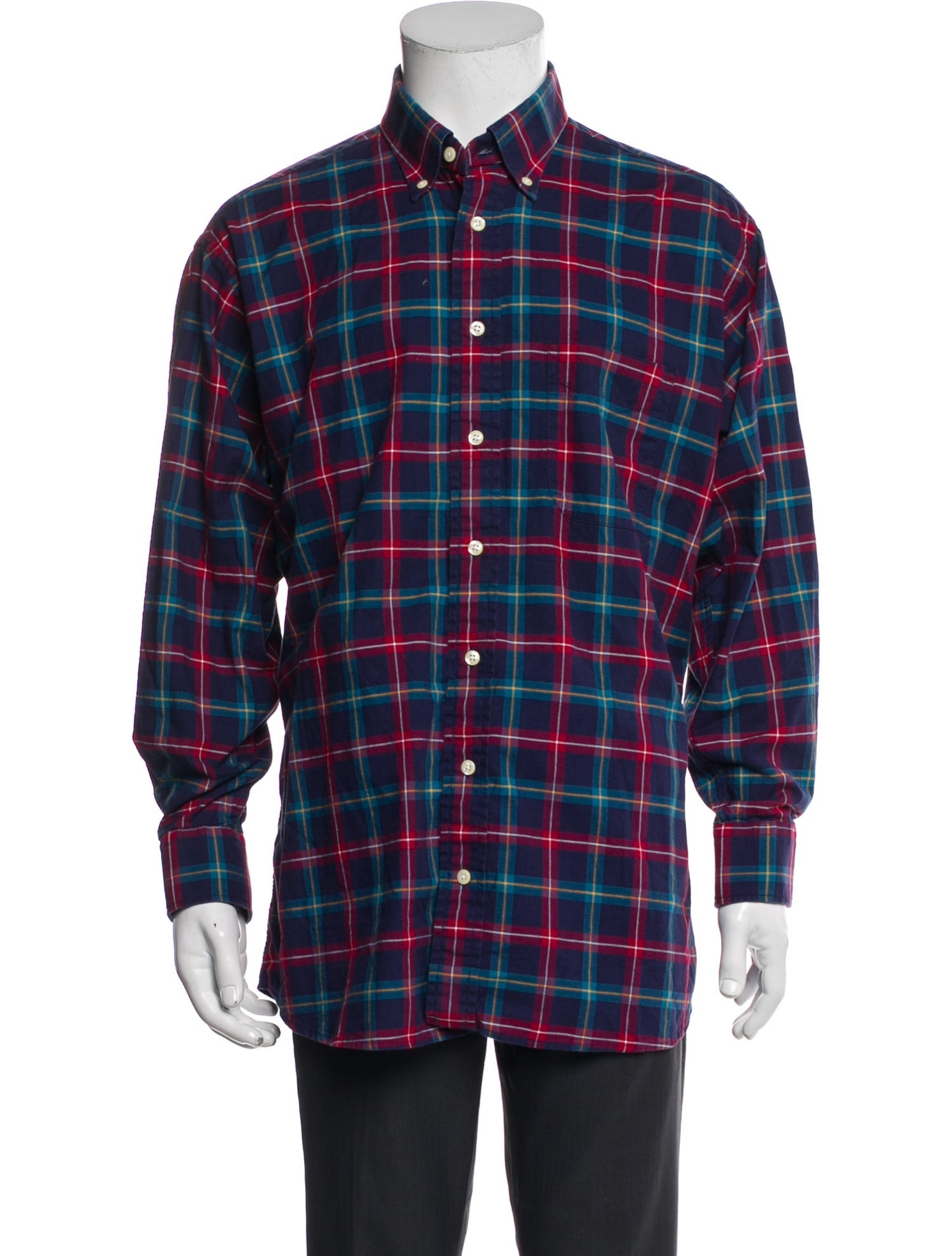 O'Connell's Plaid Print Long Sleeve Shirt