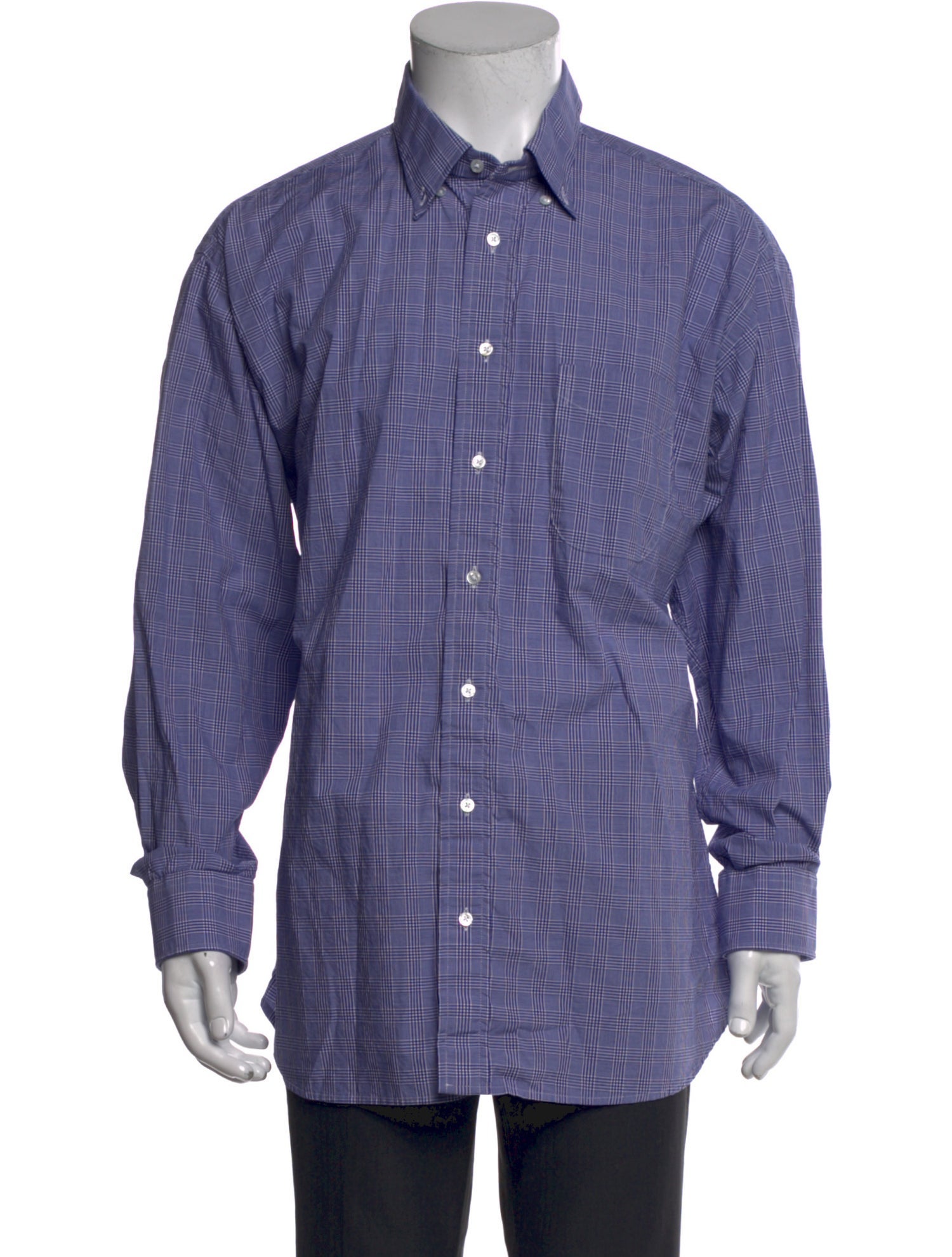 O'Connell's Plaid Print Long Sleeve Dress Shirt