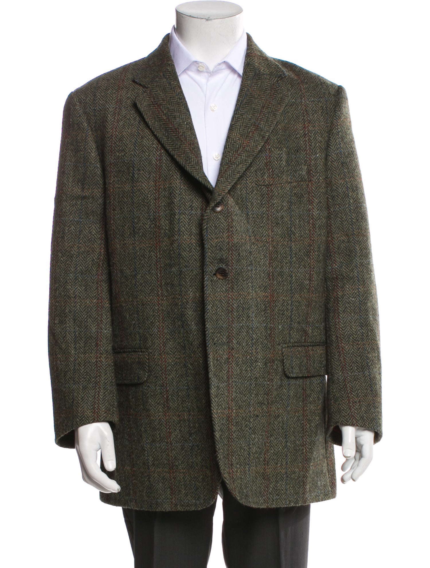 O'Connell's Virgin Wool Tweed Pattern Peacoat