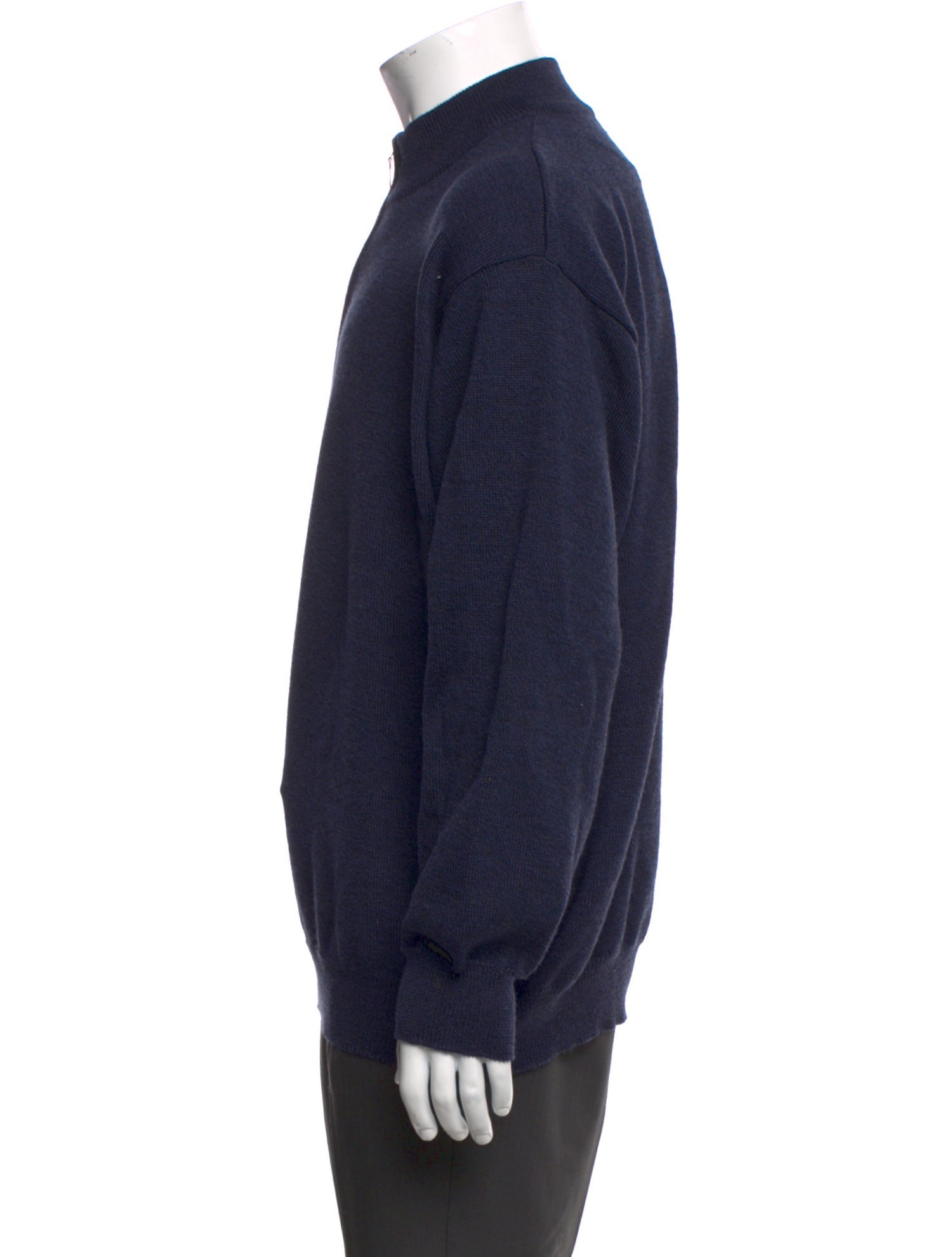 O'Connell's Merino Wool Mock Neck Polo Sweater