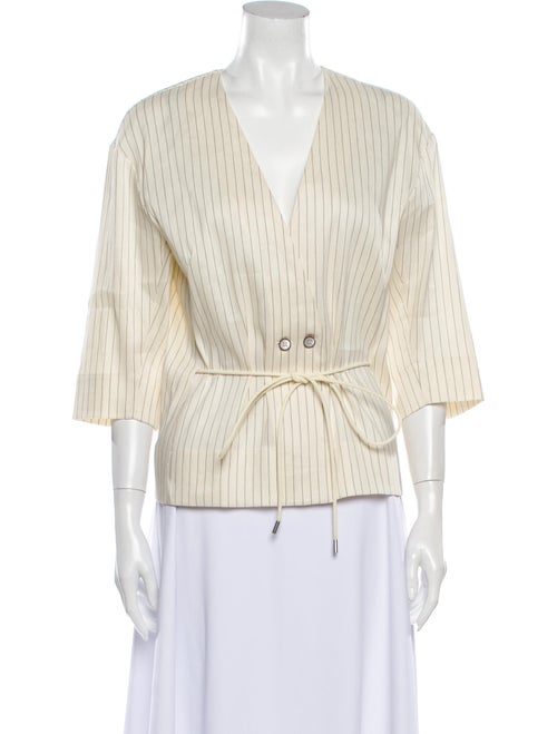 Occhii Linen Striped Blouse