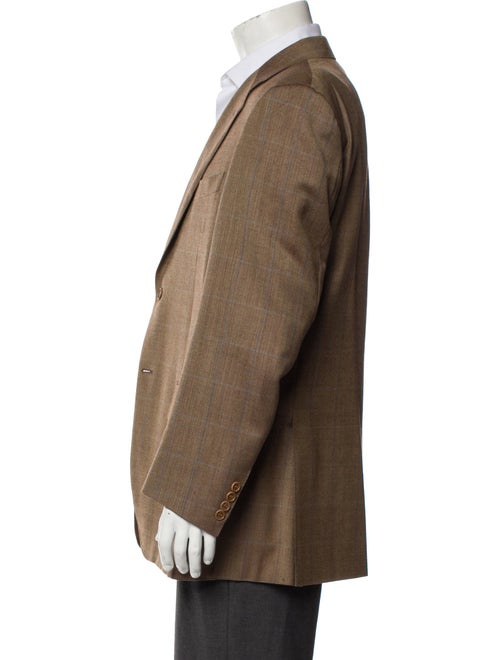 Old Joe Brand Wool Plaid Print Blazer