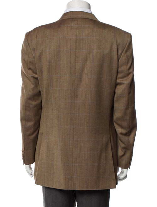 Old Joe Brand Wool Plaid Print Blazer