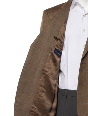 Old Joe Brand Wool Plaid Print Blazer