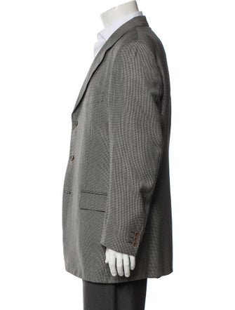 Old Joe Brand Wool Houndstooth Print Blazer