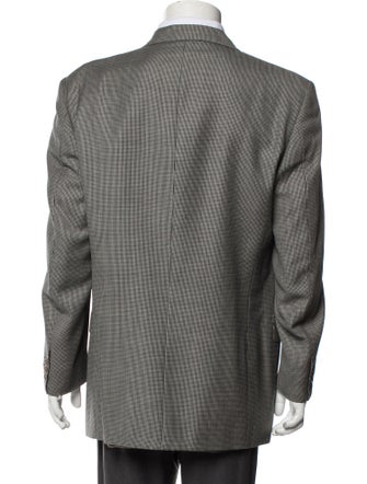 Old Joe Brand Wool Houndstooth Print Blazer