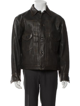Old Joe Brand Leather Moto Jacket
