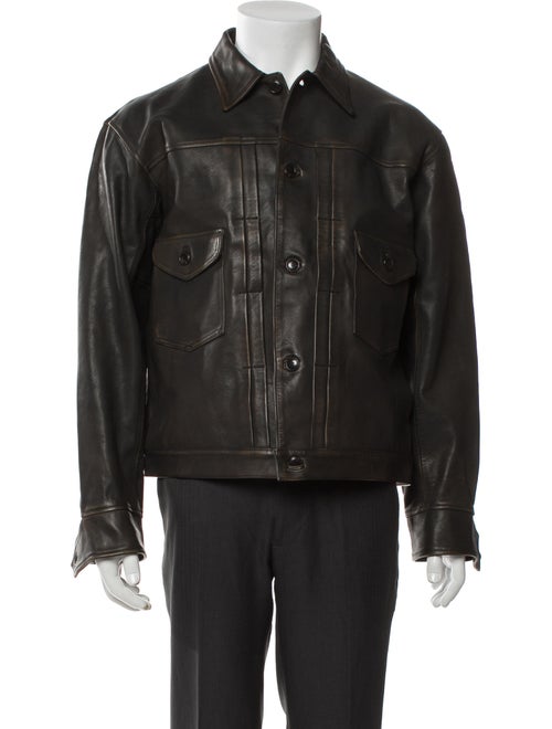 Old Joe Brand Leather Moto Jacket