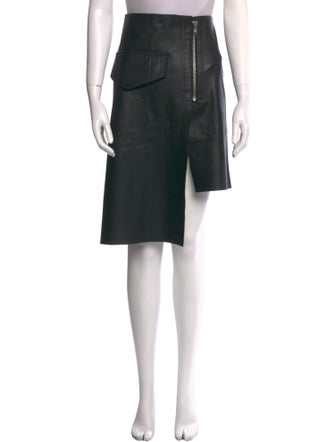 OAK Leather Knee-Length Skirt
