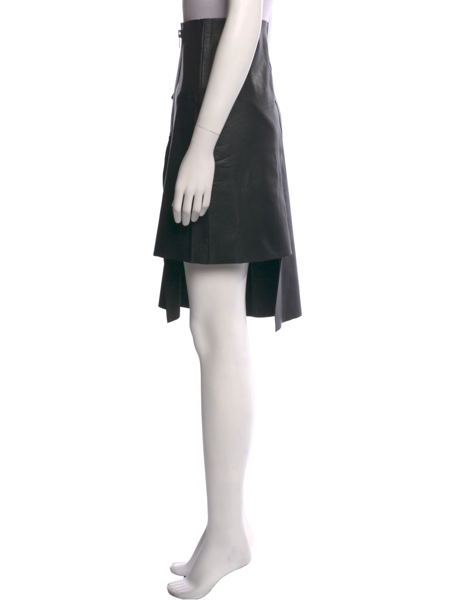 OAK Leather Knee-Length Skirt
