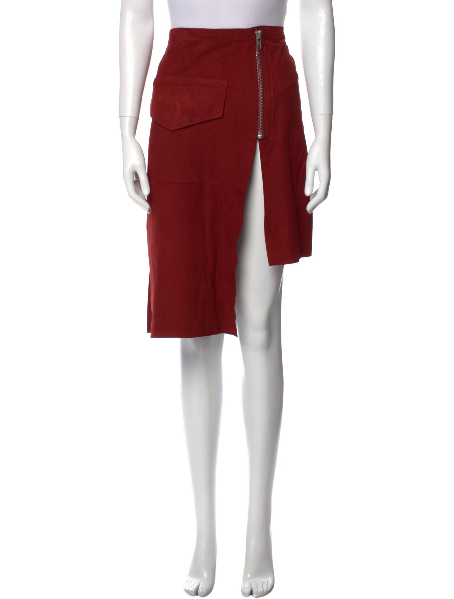 OAK Suede Knee-Length Skirt