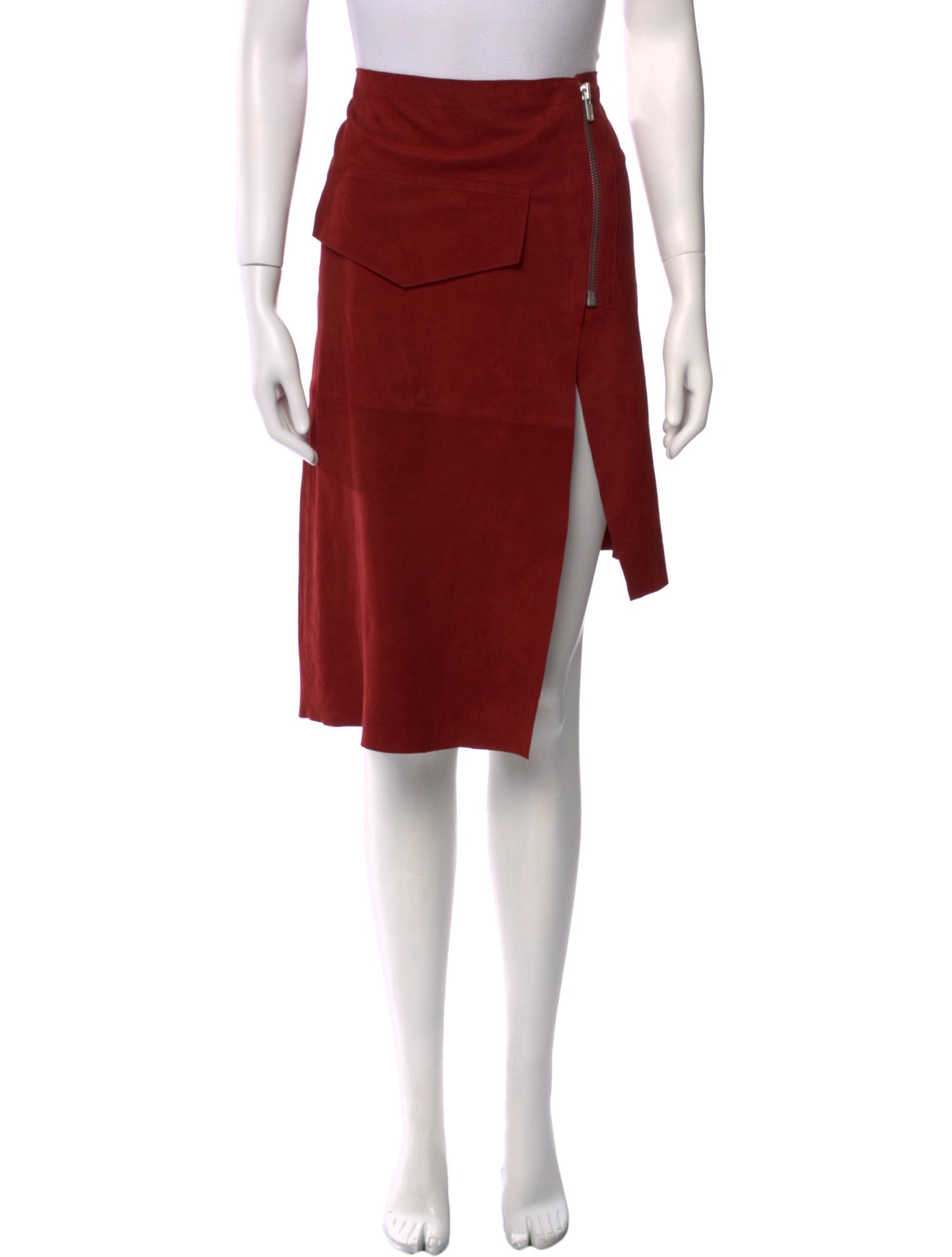 OAK Suede Knee-Length Skirt