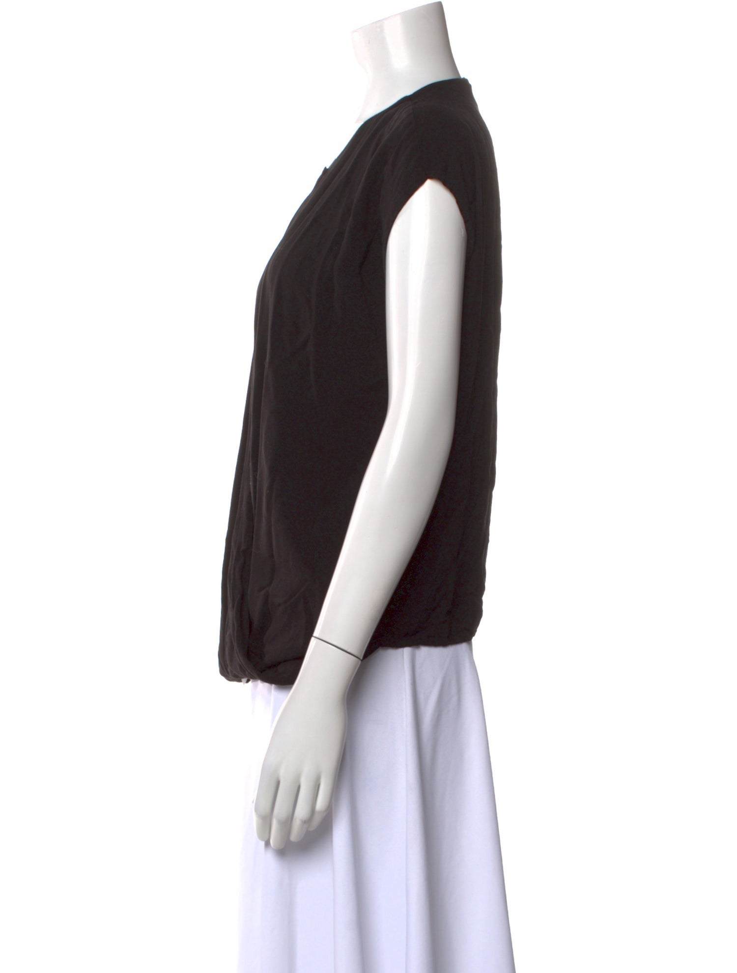 OAK Scoop Neck Short Sleeve Blouse