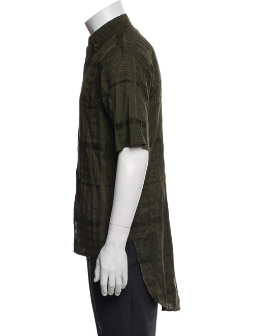 OAK Plaid Print Short Sleeve Shirt