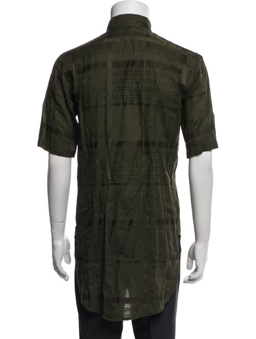 OAK Plaid Print Short Sleeve Shirt