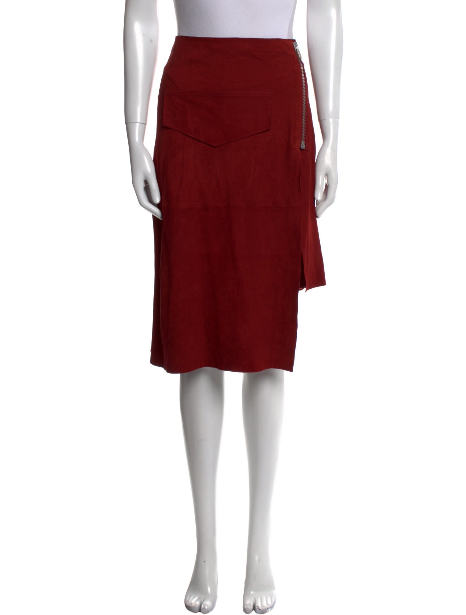 OAK Suede Knee-Length Skirt