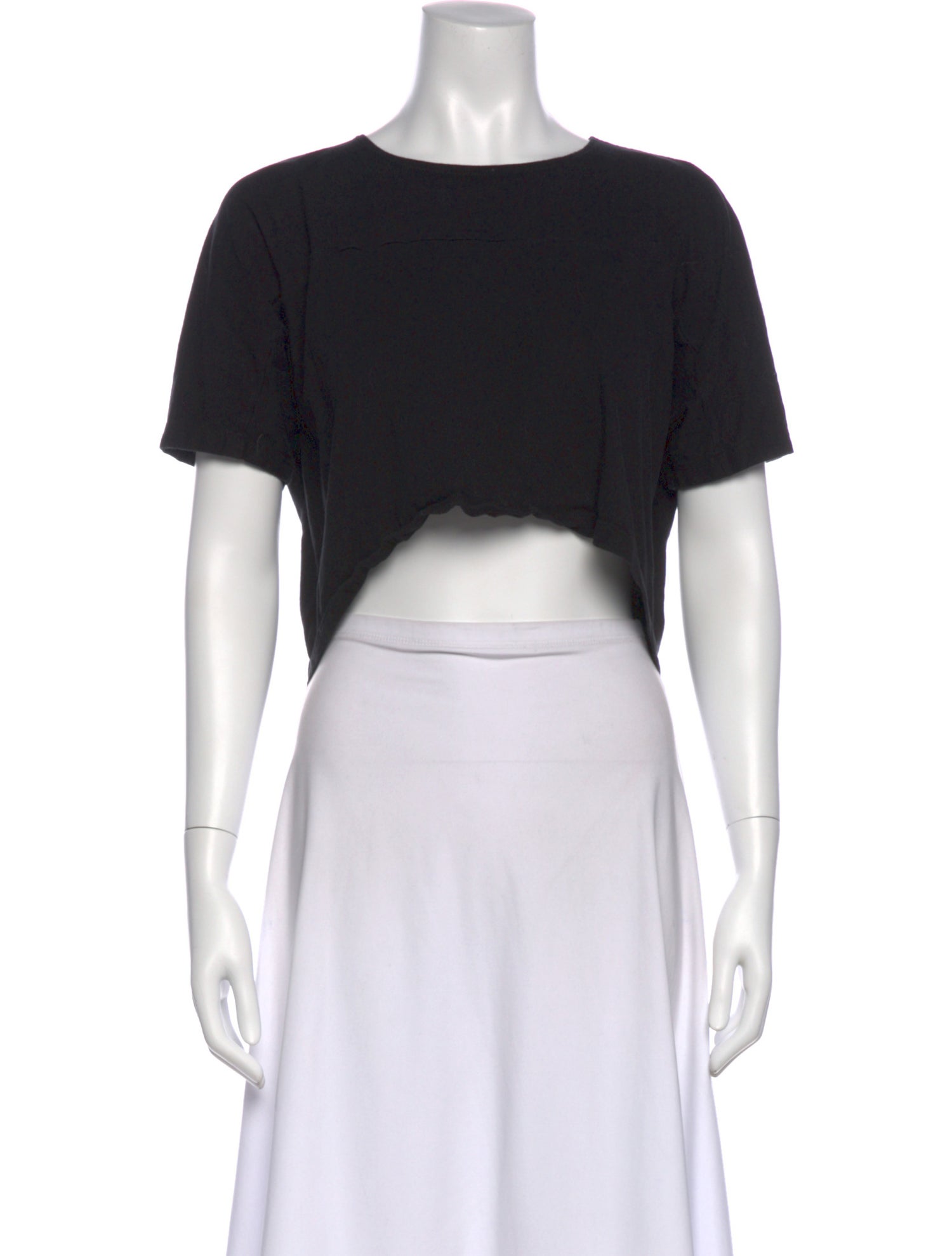 OAK Crew Neck Short Sleeve Crop Top