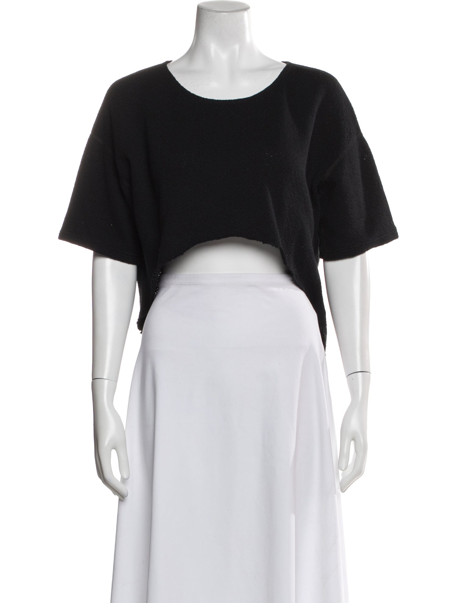 OAK Crew Neck Short Sleeve Crop Top