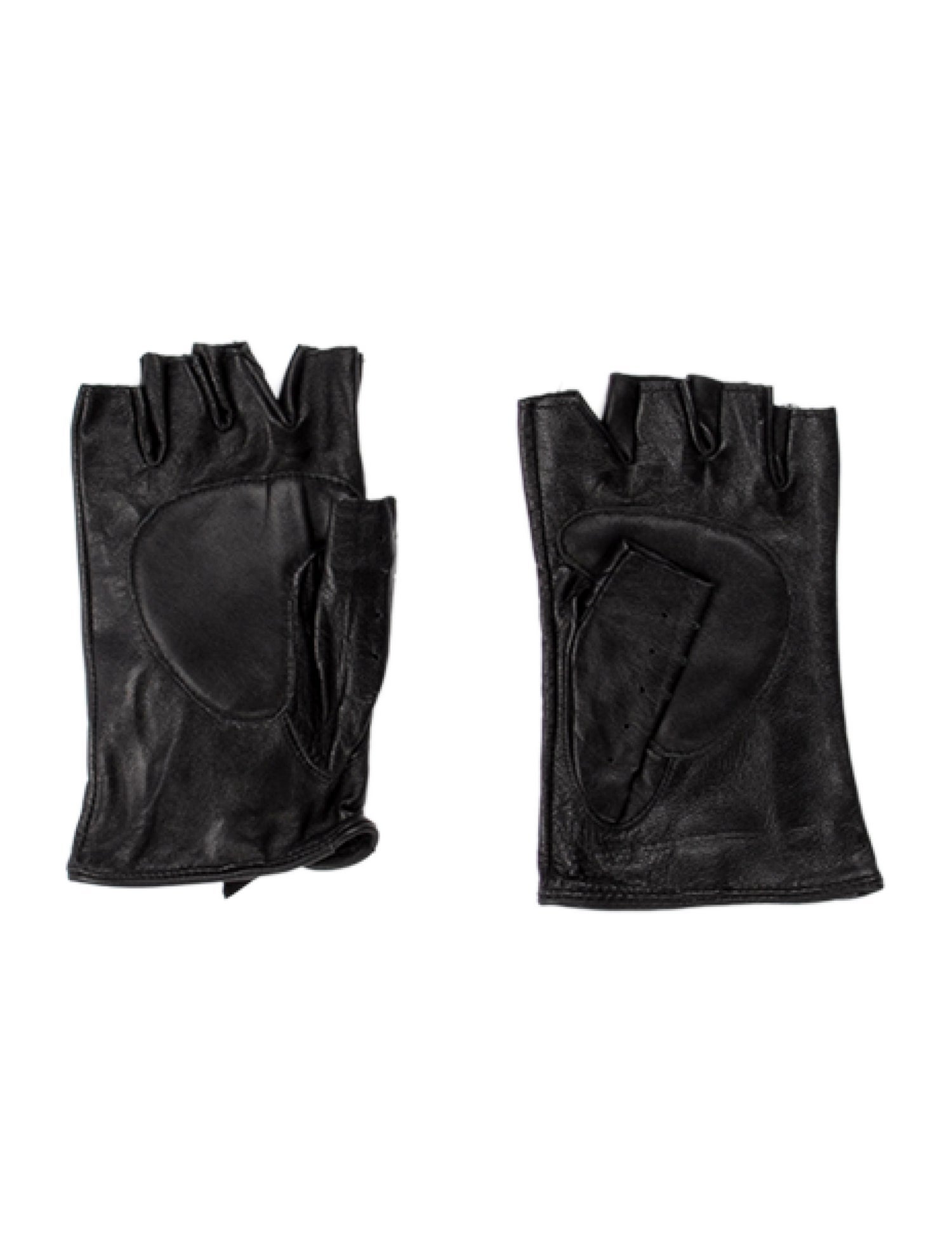 OAK Black fingerless gloves with velcro closure