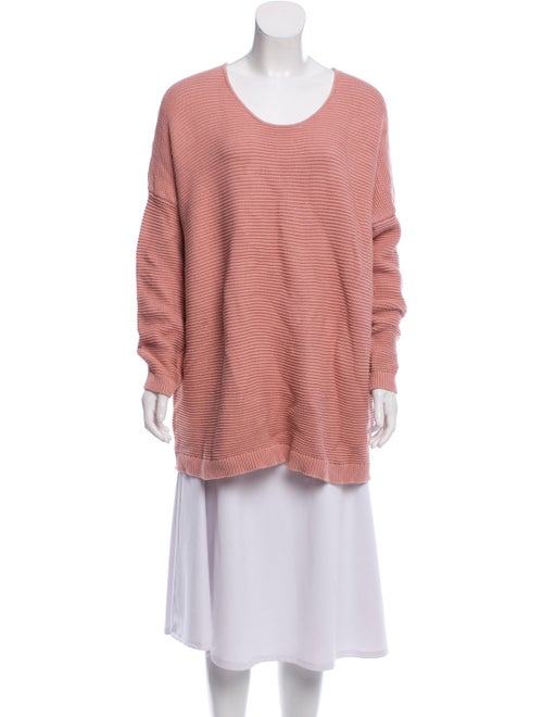 Oak + Fort Scoop Neck Sweater Pink