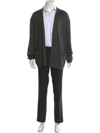 Oak + Fort Open Front Long Sleeve Cardigan