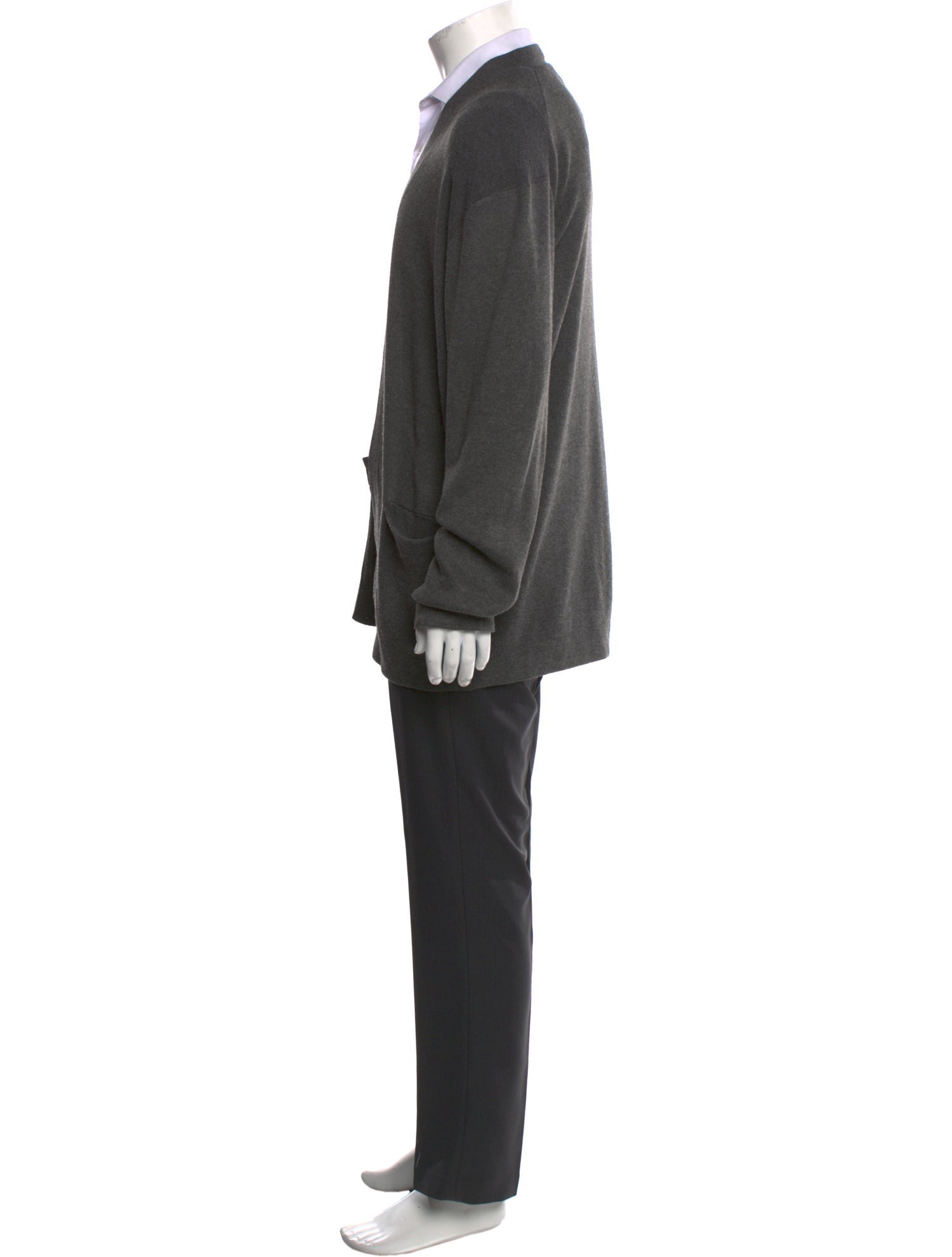 Oak + Fort Open Front Long Sleeve Cardigan