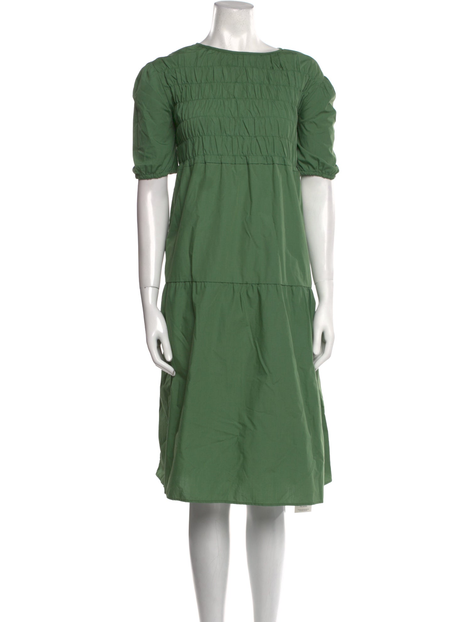 Oak + Fort Bateau Neckline Midi Length Dress