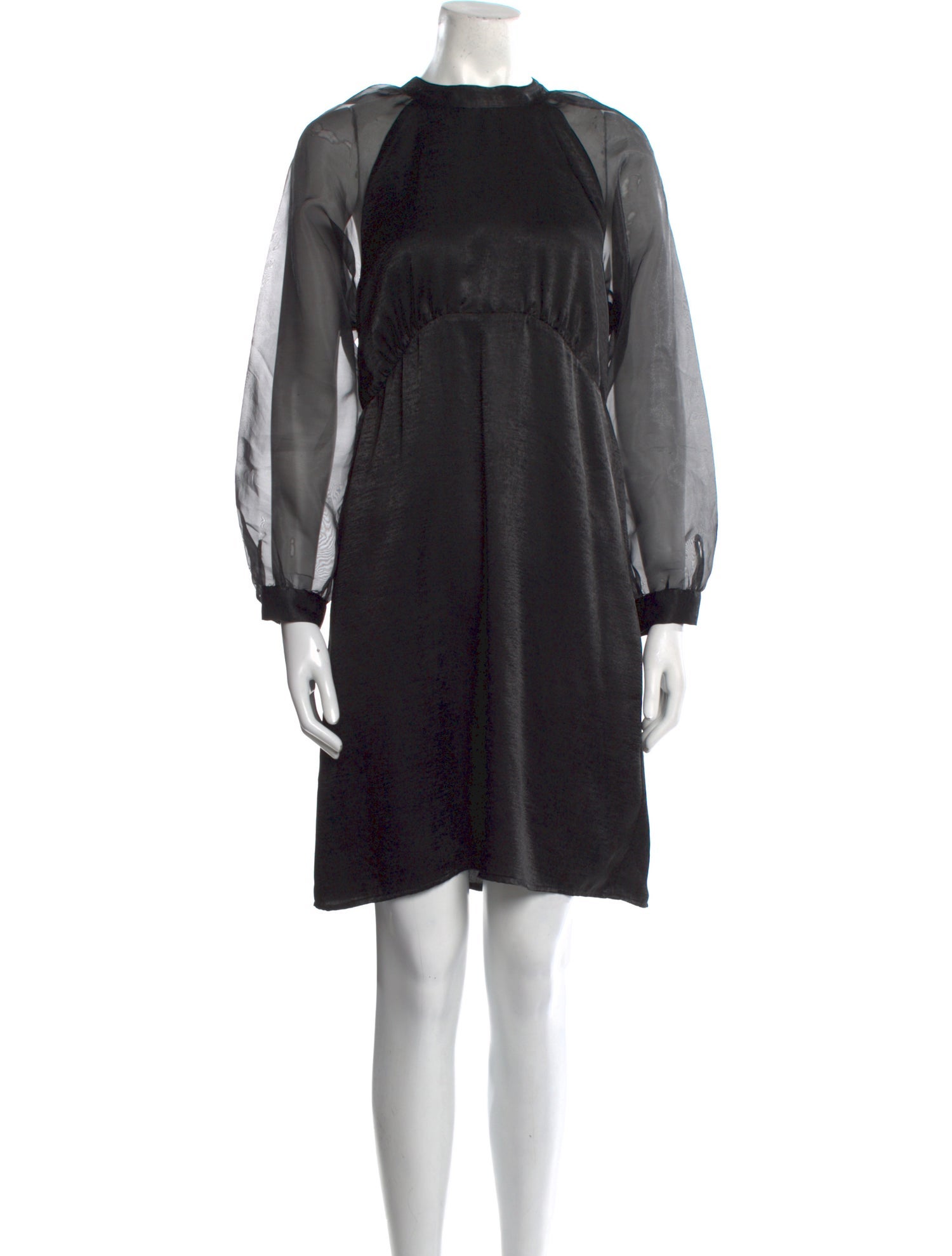 Oak + Fort Crew Neck Knee-Length Dress