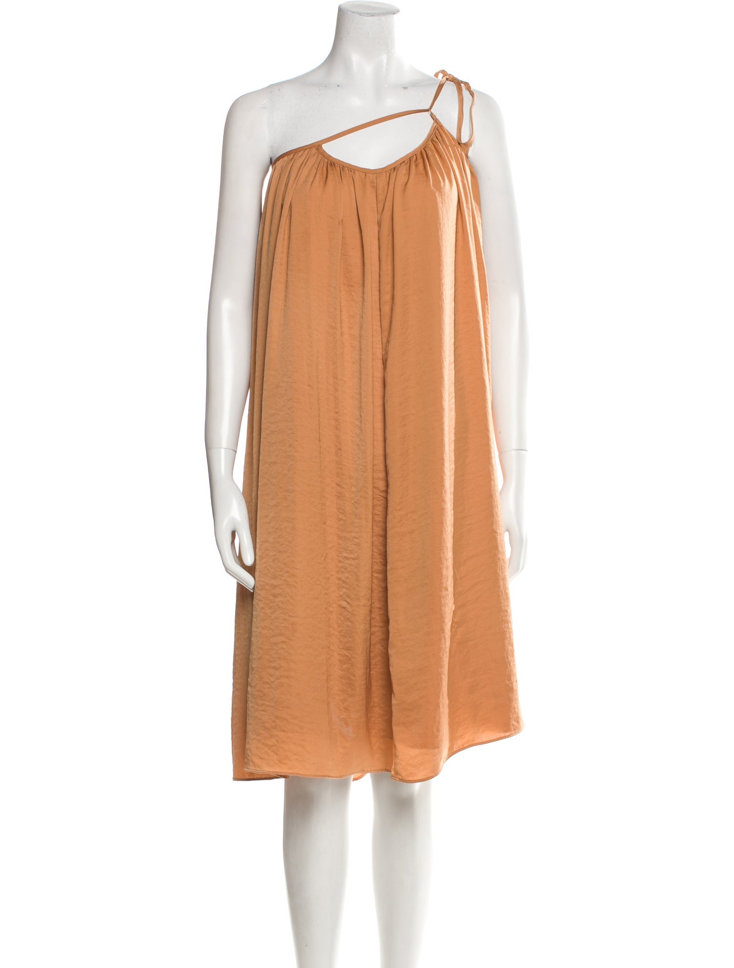 Oak + Fort One-Shoulder Midi Length Dress