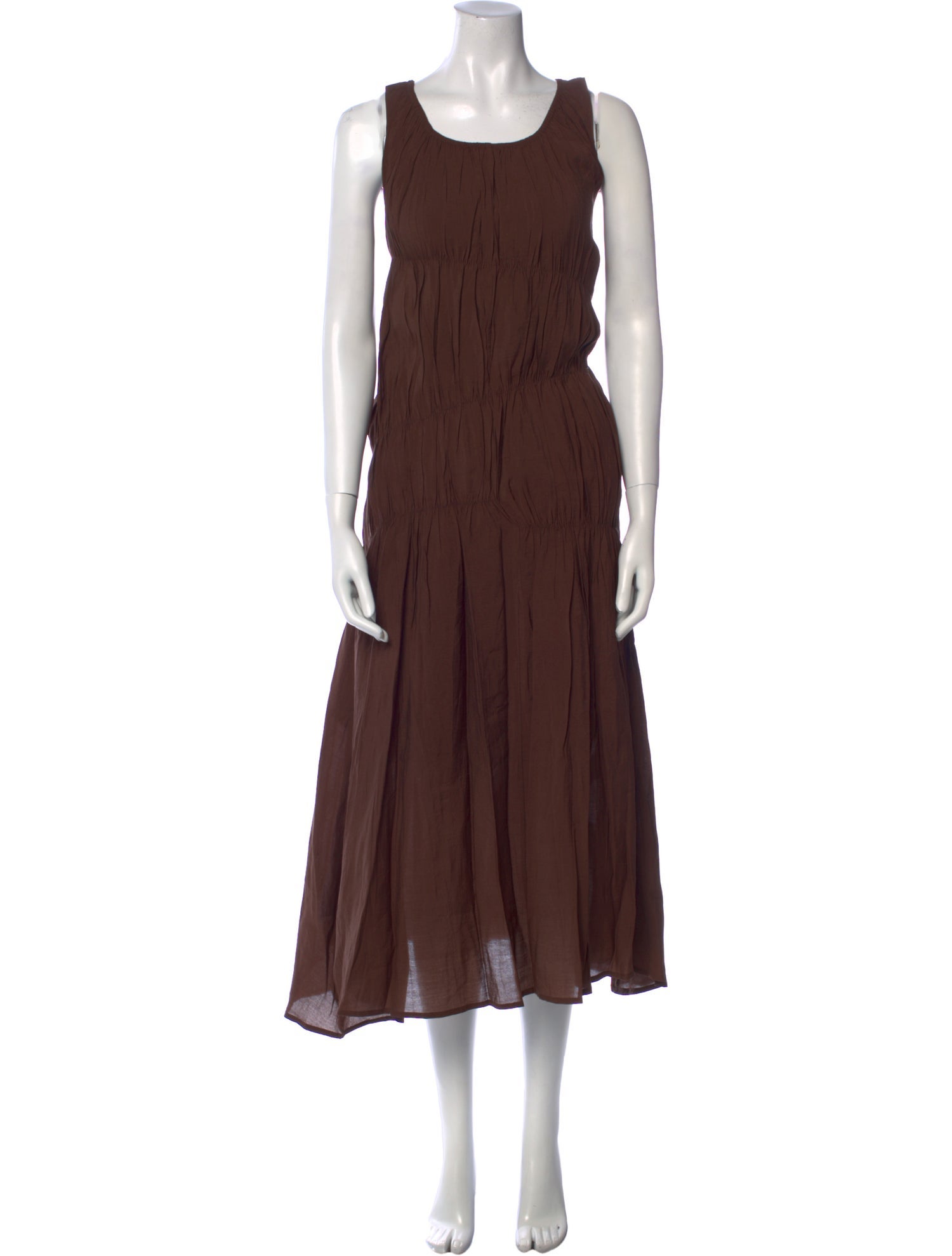 Oak + Fort Scoop Neck Long Dress